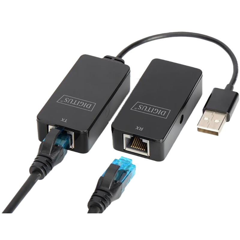 Подовжувач Digitus USB 2.0 - UTP Cat5/5e/6, 50m (DA-70141)