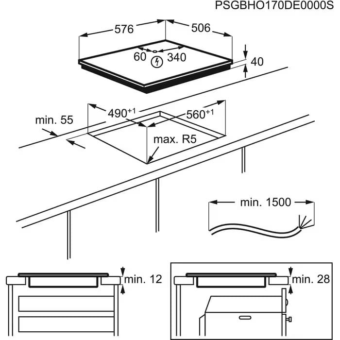 Варочная поверхность Electrolux EHF6342XOK