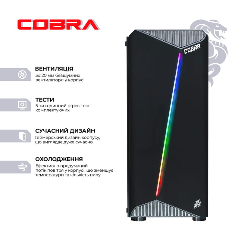 Персональний комп`ютер COBRA Advanced (I64.8.H1S1.15T.513)