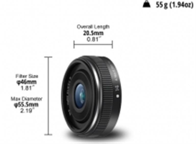 Объектив Panasonic Micro 4/3 Lens 14mm f/2.5 ASPH II Lumix G (H-H014AE-K) &lt;укр&gt;