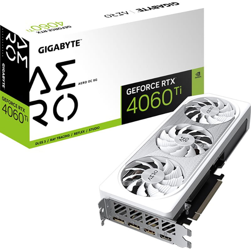 Відеокарта GF RTX 4060 Ti  8GB GDDR6 Aero OC Gigabyte (GV-N406TAERO OC-8GD)