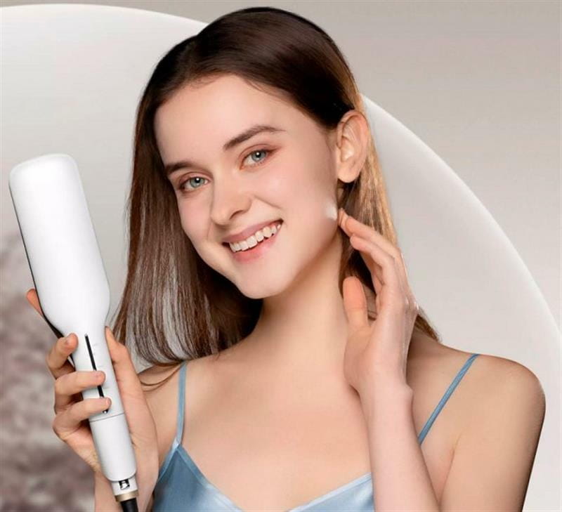 Прилад для укладання волосся Xiaomi Enchen Hair Straightener Enrollor Pro White EU хвиля