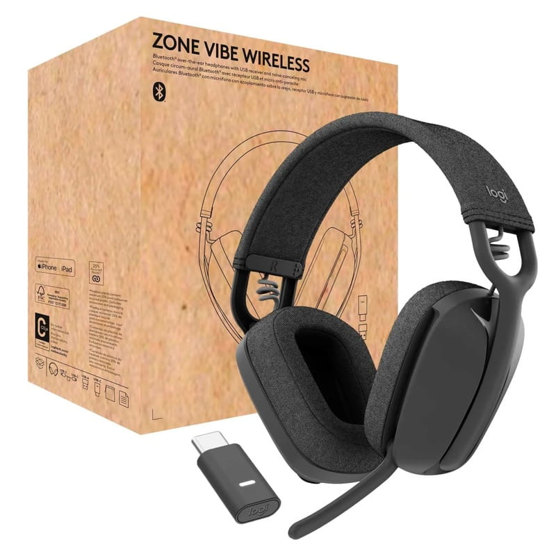 Bluetooth-гарнітура Logitech Zone Vibe Wireless MS Graphite (981-001157)