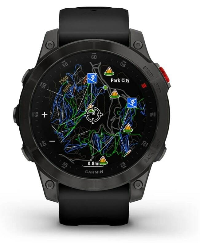 Смарт-часы Garmin Epix 2 Sapphire Black/Titanium DLC with Black Band (010-02582-18)