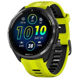 Смарт-годинник Garmin Forerunner 965 Carbon Gray DLC Titanium Bezel with Black Case/Amp Yellow/Black Silicone Band (010-02809-82)