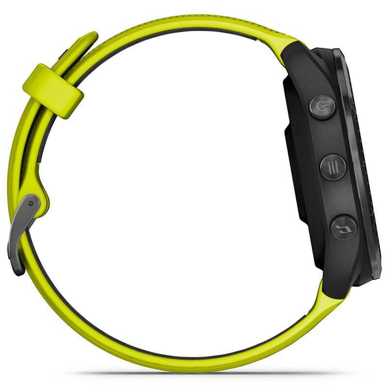 Смарт-часы Garmin Forerunner 965 Carbon Gray DLC Titanium Bezel with Black Case/Amp Yellow/Black Silicone Band (010-02809-82)
