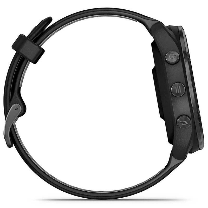 Смарт-часы Garmin Forerunner 965 Carbon Gray DLC Titanium Bezel with Black Case and Black/Powder Gray Silicone Band (010-02809-80)