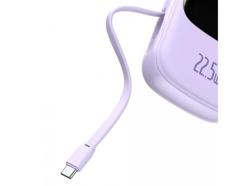 Універсальна мобільна батарея Baseus Qpow Digital Display Quick Charging Power Bank 20W 20000mAh Purple (PPQD-I05)