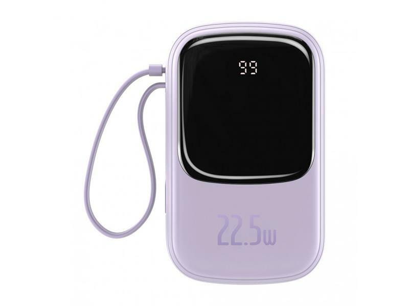 Універсальна мобільна батарея Baseus Qpow Digital Display Quick Charging Power Bank 20W 20000mAh Purple (PPQD-I05)