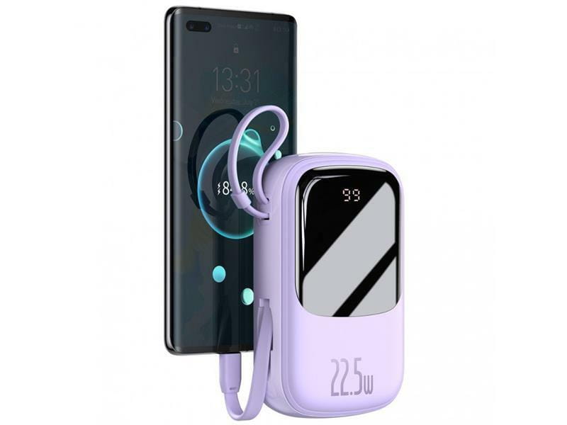 Універсальна мобільна батарея Baseus Qpow Digital Display Quick Charging Power Bank 20W 20000mAh Purple (PPQD-I05)