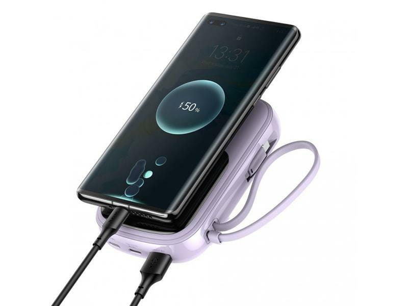 Універсальна мобільна батарея Baseus Qpow Digital Display Quick Charging Power Bank 20W 20000mAh Purple (PPQD-I05)
