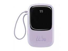 Универсальная мобильная батарея Baseus Qpow Digital Display Quick Charging Power Bank 20W 20000mAh Purple (PPQD-I05)