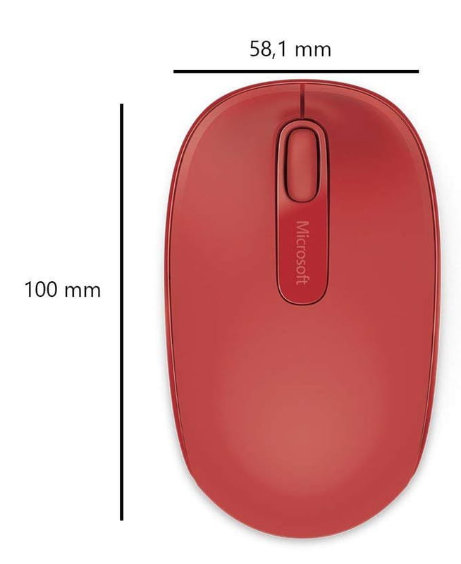 Мишка бездротова Microsoft Mobile 1850 Wireless Flame Red (U7Z-00034)