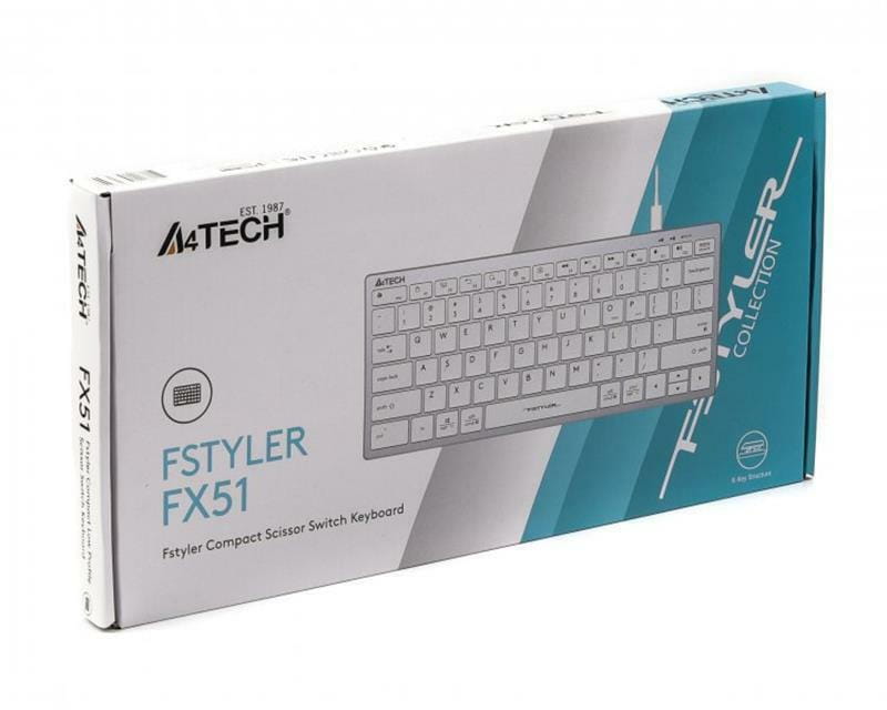 Клавиатура A4Tech Fstyler FX-51 White