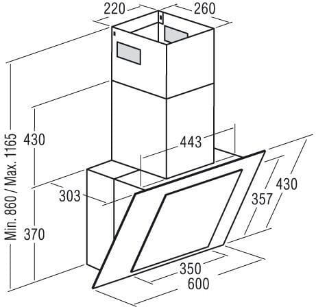 Вытяжка Cata CERES 600 XGWH