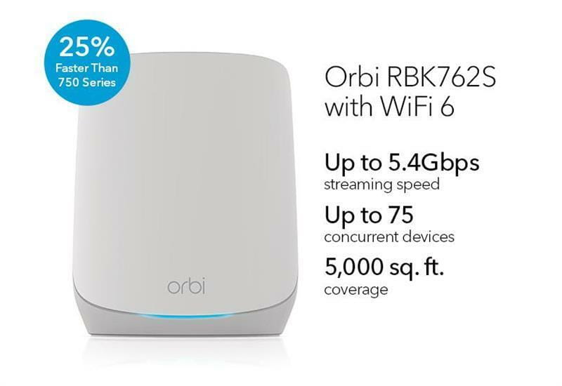 WiFi Mesh система Netgear Orbi RBK762S (RBK762S-100EUS)