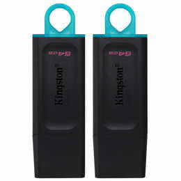 Флеш-накопичувач USB3.2 64GB Kingston DataTraveler Exodia Black/Blue 2 Pieces (DTX/64GB-2P)