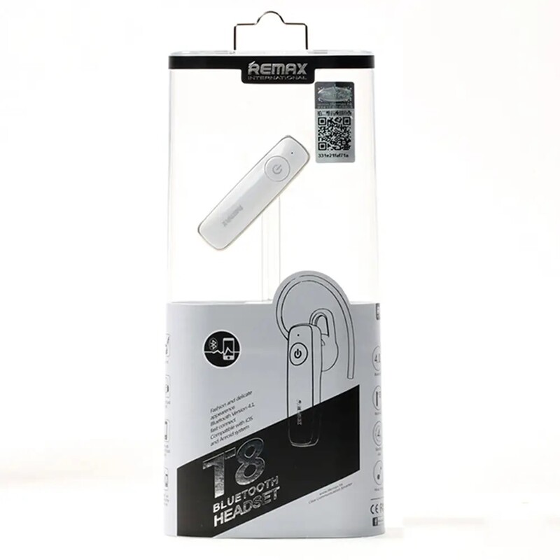 Bluetooth-гарнитура Remax RB-T8 White (6954851254027)