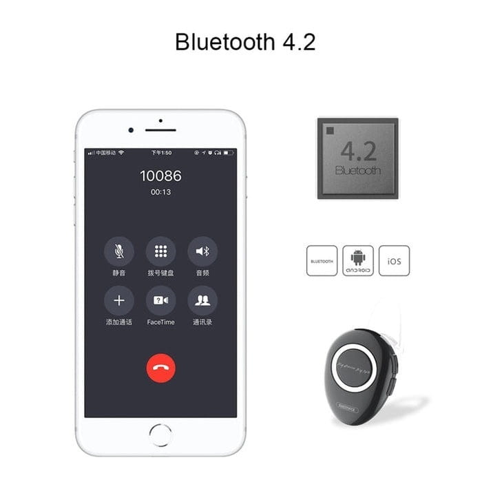 Bluetooth-гарнитура Remax RB-T22 Black (6954851288718)