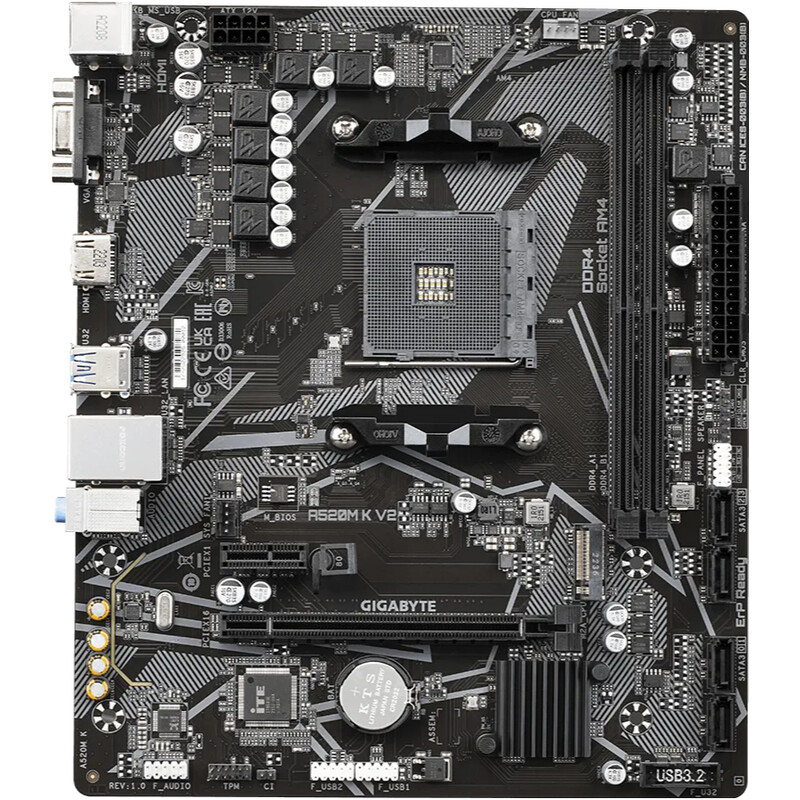 Материнская плата Gigabyte A520M K V2 Socket AM4