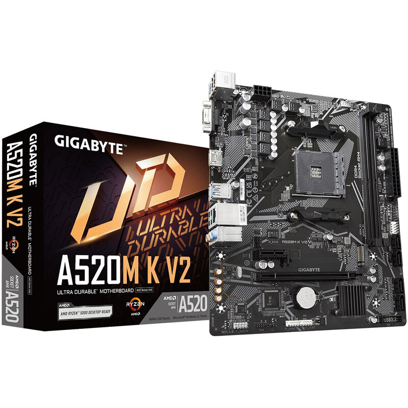 Материнская плата Gigabyte A520M K V2 Socket AM4