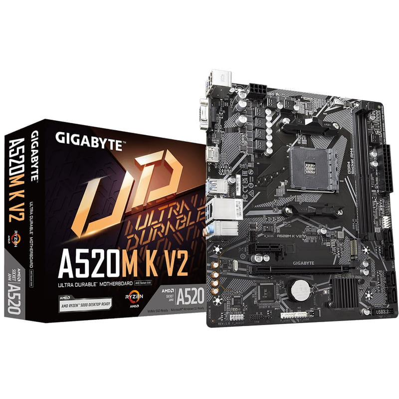 Материнская плата Gigabyte A520M K V2 Socket AM4