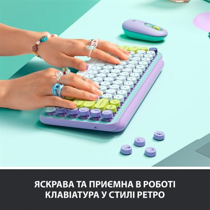 Клавиатура беспроводная Logitech Pop Wireless Daydream Mint (920-010736)