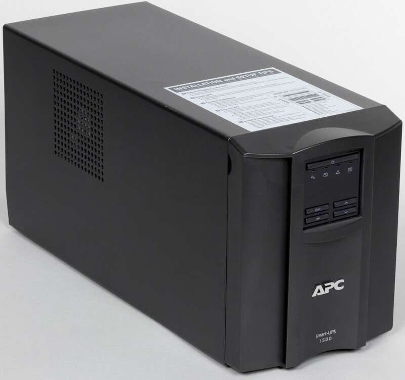 Джерело безперебійного живлення APC Smart-UPS 1500VA LCD, Lin.int., AVR, 8 х IEC, SmartSlot, USB, RJ-45, метал (SMT 1500I)