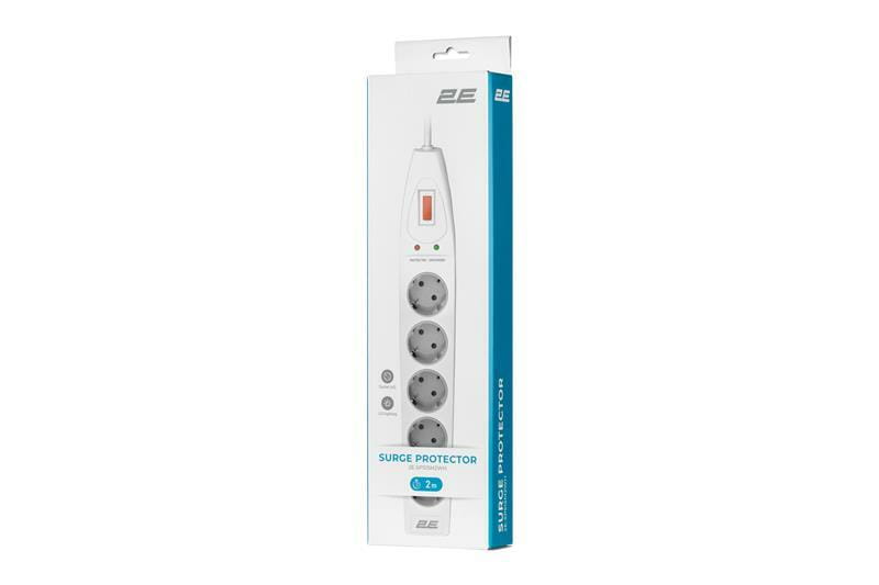 Сетевой фильтр 2E 5хSchuko, 2 м (2E-SP515M2WH)
