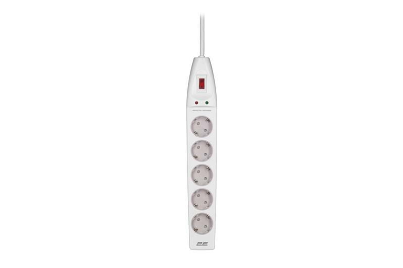Сетевой фильтр 2E 5хSchuko, 3 м (2E-SP515M3WH)