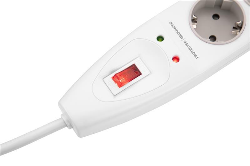 Сетевой фильтр 2E 5хSchuko, 3 м (2E-SP515M3WH)