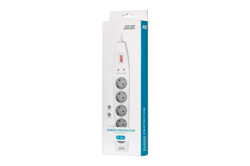 Сетевой фильтр 2E 5хSchuko, 3 м (2E-SP515M3WH)