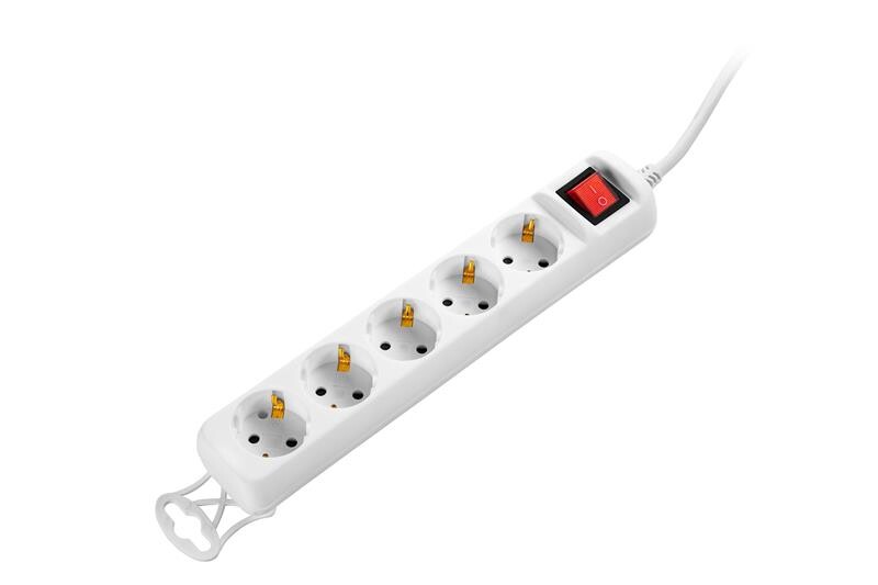 Фильтр питания 2E (2E-U05ES15M5) 5хSchuko, 5 м, белый