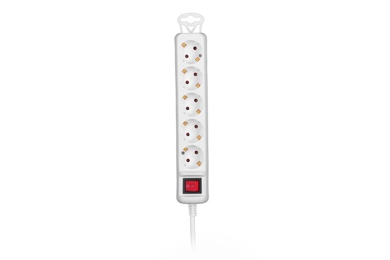 Фильтр питания 2E (2E-U05ES15M5) 5хSchuko, 5 м, белый