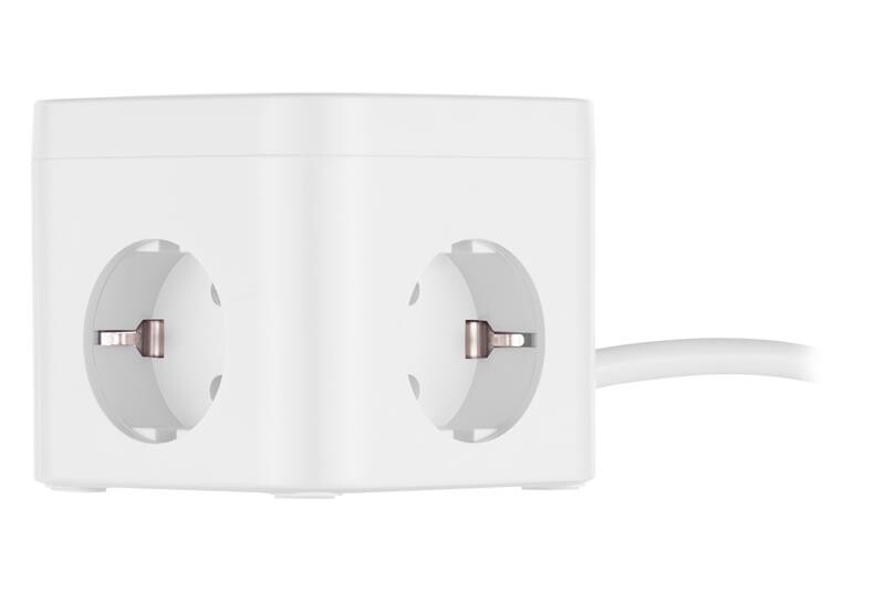 Сетевой адаптер 2E 3XSchuko с защитой от импульсных скачков напряжения, 3*USB-A, 1*USB-C, 1.5м, white (2E-ADC331WH)