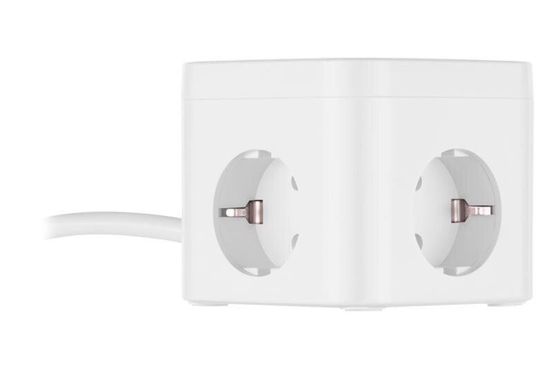 Сетевой адаптер 2E 3XSchuko с защитой от импульсных скачков напряжения, 3*USB-A, 1*USB-C, 1.5м, white (2E-ADC331WH)