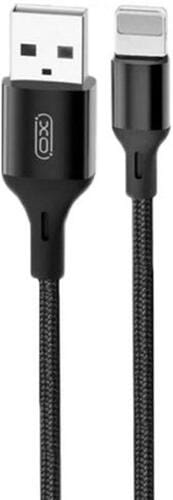 Photos - Cable (video, audio, USB) XO Кабель  NB143 USB - Lightning (M/M), 2.1 A, 1 м, Black  X (NB143i1-BK)