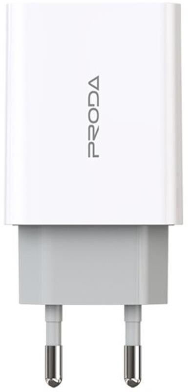Сетевое зарядное устройство Proda PD-A28i (2USB 2.4A) White (PD-A28i-WH) + кабель Ligthtning