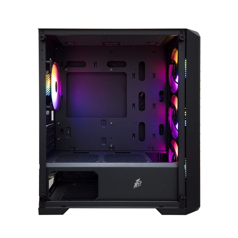 Корпус 1stPlayer T5-4F1-BK Black без БП