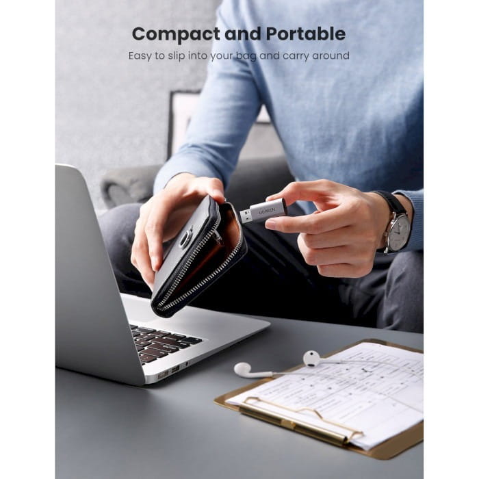 Звуковая карта Ugreen CM383 Gray (80864)