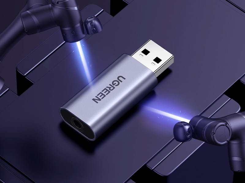 Звуковая карта Ugreen CM383 Gray (80864)