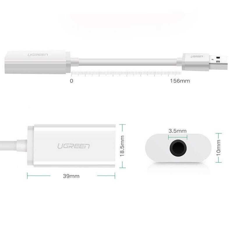 Звуковая карта Ugreen US206 White (30712)