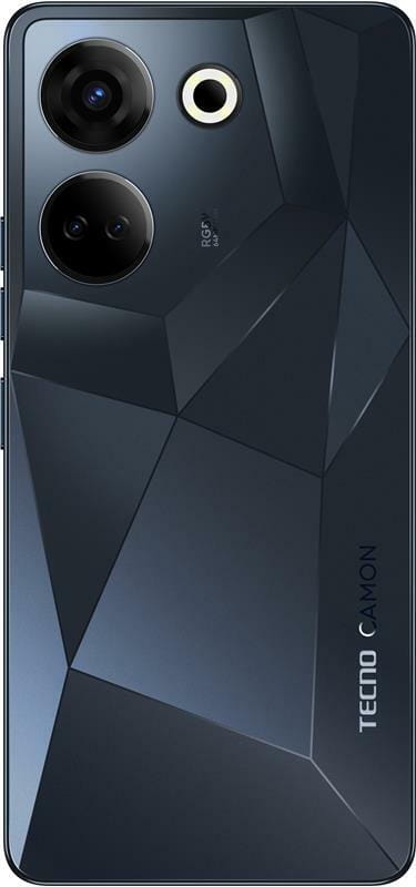 Смартфон Tecno Camon 20 Pro (CK7n) 8/256GB Dual Sim Predawn Black (4895180799792)