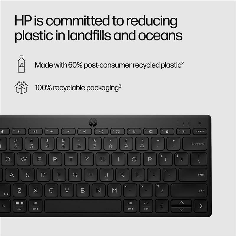 Клавіатура беспроводная HP 350 Compact Multi-Device BT Black (692S8AA)