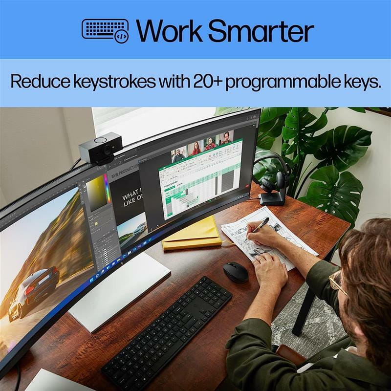 Клавиатура беспроводная HP 450 Programmable WL Black (4R184AA)