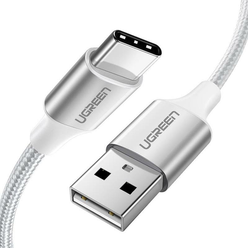 Кабель Ugreen US288 USB - USB Type-C (M/M), 1.5 м, White (60132)