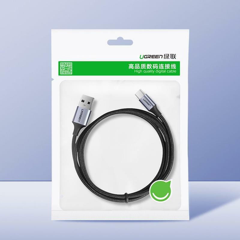 Кабель Ugreen US288 USB - USB Type-C (M/M), 1.5 м, Black (60127)