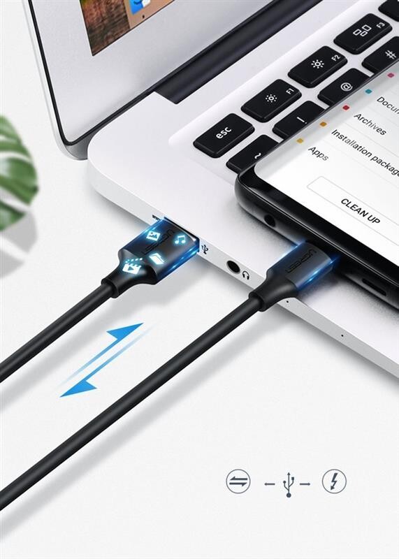 Кабель Ugreen US287 USB - USB Type-C, 1.5 м, Black (60117)