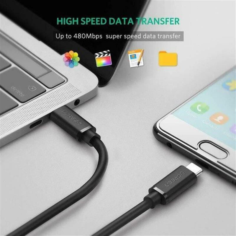 Кабель Ugreen US286 USB Type-C - USB Type-C (M/M), 1.5 м, Black (50998)