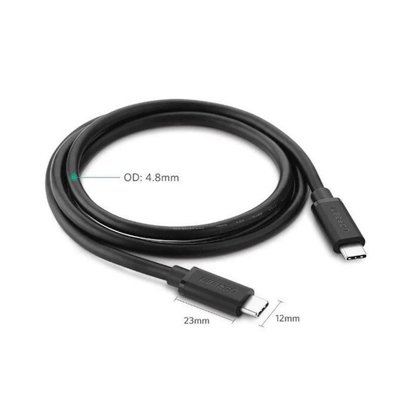 Кабель Ugreen US286 USB Type-C - USB Type-C (M/M), 1.5 м, Black (50998)